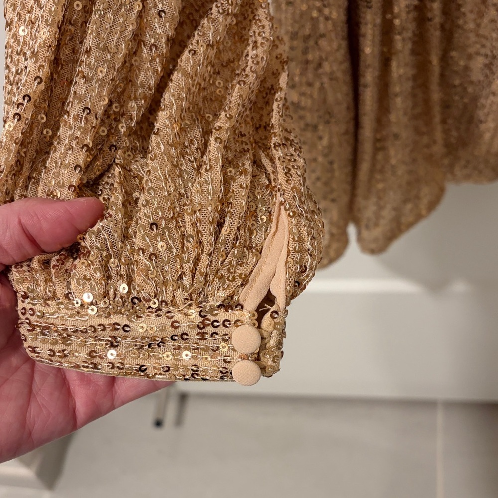 Lulu's Champagne Sequin Dress - Brand New! - Picture 4 of 6